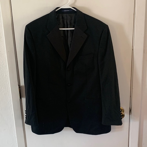 Ralph Lauren Blue Label 42R wool black tuxedo style jacket - Picture 1 of 12
